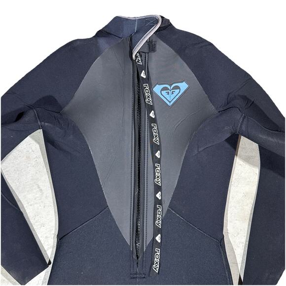 Roxy Women's Full Wetsuit 4/3mm Syncro GBS Back Zip Suit Size 12T/40T 53” Tall - Picture 7 of 8